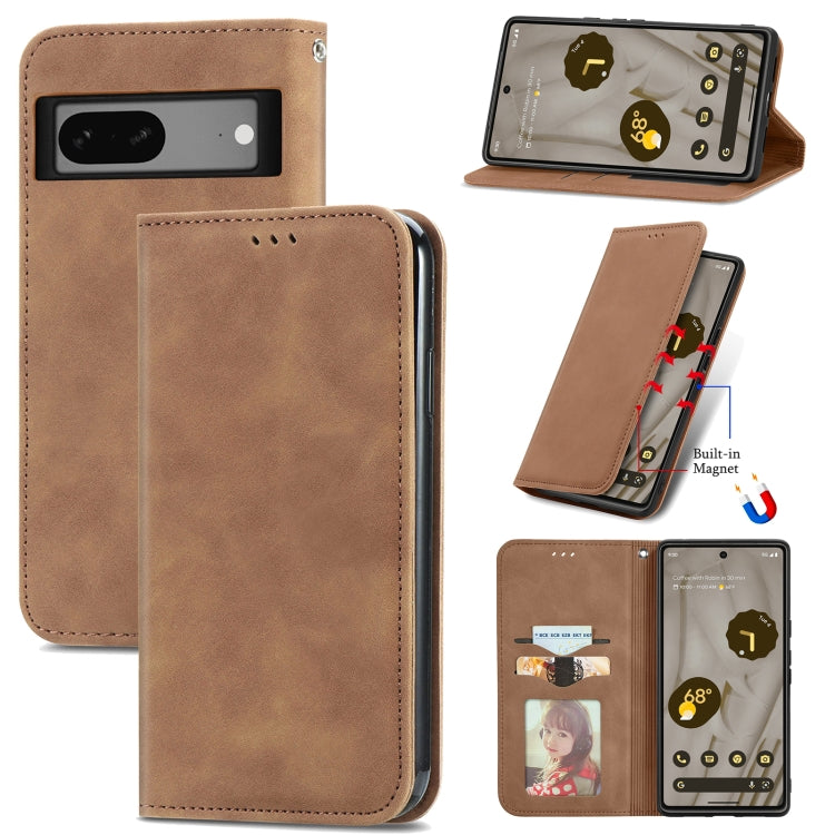 Retro Skin Feel Magnetic Flip Leather Phone Case, For Google Pixel 7A, For Infinix Smart 6 Plus, For Tecno Spark 9 Pro, For Xiaomi Mi 11 Ultra