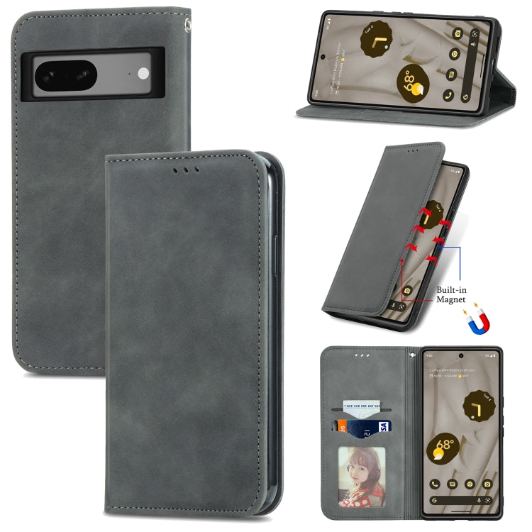 Retro Skin Feel Magnetic Flip Leather Phone Case, For Google Pixel 7A, For Infinix Smart 6 Plus, For Tecno Spark 9 Pro, For Xiaomi Mi 11 Ultra