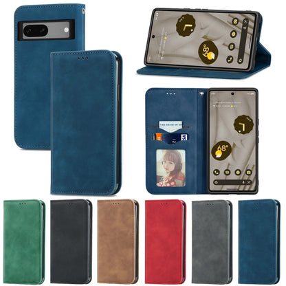 Retro Skin Feel Magnetic Flip Leather Phone Case, For Google Pixel 7A, For Infinix Smart 6 Plus, For Tecno Spark 9 Pro, For Xiaomi Mi 11 Ultra