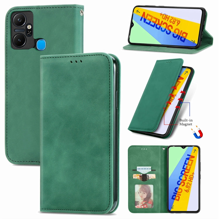Retro Skin Feel Magnetic Flip Leather Phone Case, For Google Pixel 7A, For Infinix Smart 6 Plus, For Tecno Spark 9 Pro, For Xiaomi Mi 11 Ultra