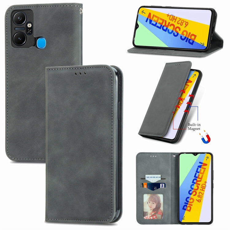 Retro Skin Feel Magnetic Flip Leather Phone Case, For Google Pixel 7A, For Infinix Smart 6 Plus, For Tecno Spark 9 Pro, For Xiaomi Mi 11 Ultra