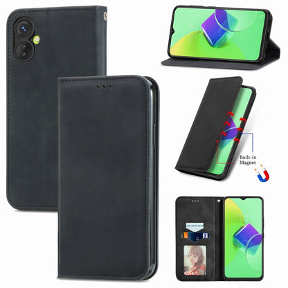 Retro Skin Feel Magnetic Flip Leather Phone Case, For Google Pixel 7A, For Infinix Smart 6 Plus, For Tecno Spark 9 Pro, For Xiaomi Mi 11 Ultra