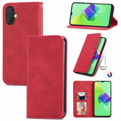 Retro Skin Feel Magnetic Flip Leather Phone Case, For Google Pixel 7A, For Infinix Smart 6 Plus, For Tecno Spark 9 Pro, For Xiaomi Mi 11 Ultra