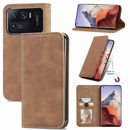 Retro Skin Feel Magnetic Flip Leather Phone Case, For Google Pixel 7A, For Infinix Smart 6 Plus, For Tecno Spark 9 Pro, For Xiaomi Mi 11 Ultra