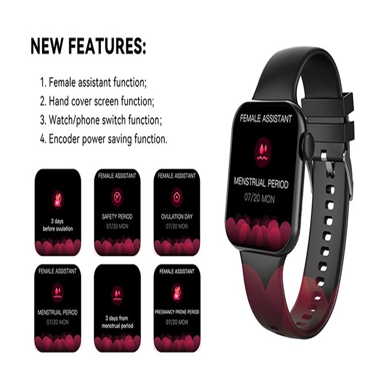 E700 1.86 inch Color Screen Smart Watch,Support Heart Rate Monitoring / Blood Pressure Monitoring