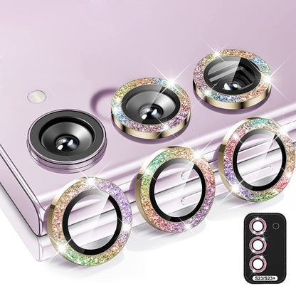 For Samsung Galaxy S23 5G / S23+ 5G ENKAY 9H Rear Camera Lens Glitter Aluminium Alloy Ring Tempered Glass Film, For Samsung Galaxy S23 5G / S23+ 5G