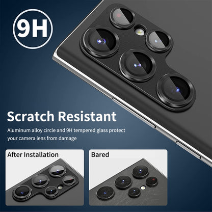 For Samsung Galaxy S22 Ultra ENKAY 9H Rear Camera Lens Aluminium Alloy Tempered Glass Film, For Samsung Galaxy S22 Ultra 5G