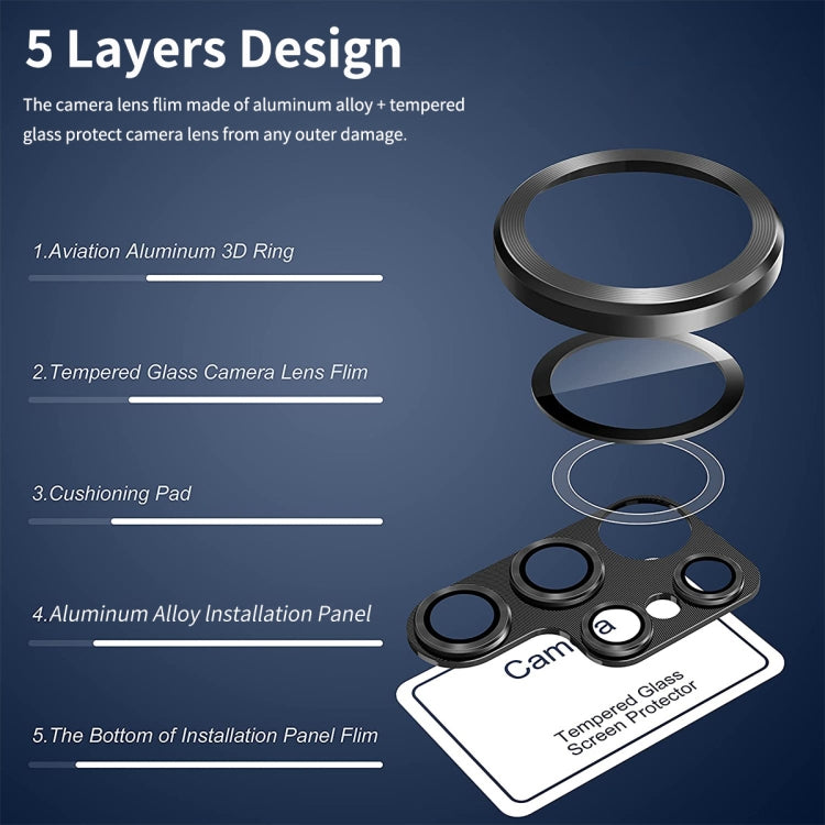 For Samsung Galaxy S22 Ultra ENKAY 9H Rear Camera Lens Aluminium Alloy Tempered Glass Film, For Samsung Galaxy S22 Ultra 5G