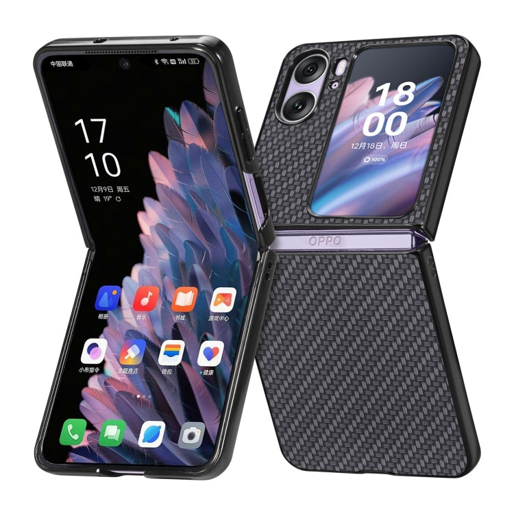 Carbon Fiber Texture Leather Back Cover Phone Case, For OPPO Find N2 Flip, For OPPO Find N2, For Google Pixel Fold, For Honor Magic Vs