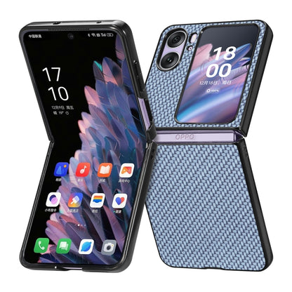 Carbon Fiber Texture Leather Back Cover Phone Case, For OPPO Find N2 Flip, For OPPO Find N2, For Google Pixel Fold, For Honor Magic Vs