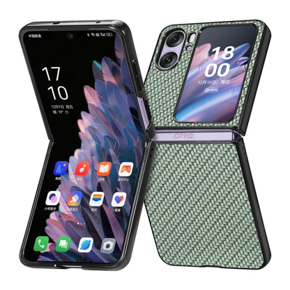 Carbon Fiber Texture Leather Back Cover Phone Case, For OPPO Find N2 Flip, For OPPO Find N2, For Google Pixel Fold, For Honor Magic Vs