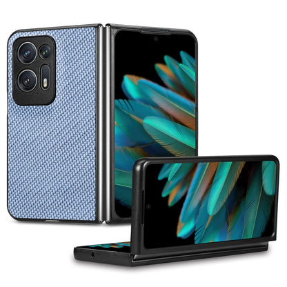 Carbon Fiber Texture Leather Back Cover Phone Case, For OPPO Find N2 Flip, For OPPO Find N2, For Google Pixel Fold, For Honor Magic Vs