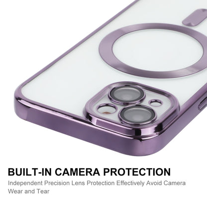 For iPhone 13 ENKAY Electroplated MagSafe Shockproof TPU Phone Case with Lens Film, For iPhone 13