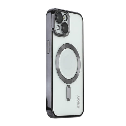For iPhone 14 Plus ENKAY Electroplated MagSafe Shockproof TPU Phone Case with Lens Film, For iPhone 14 Plus