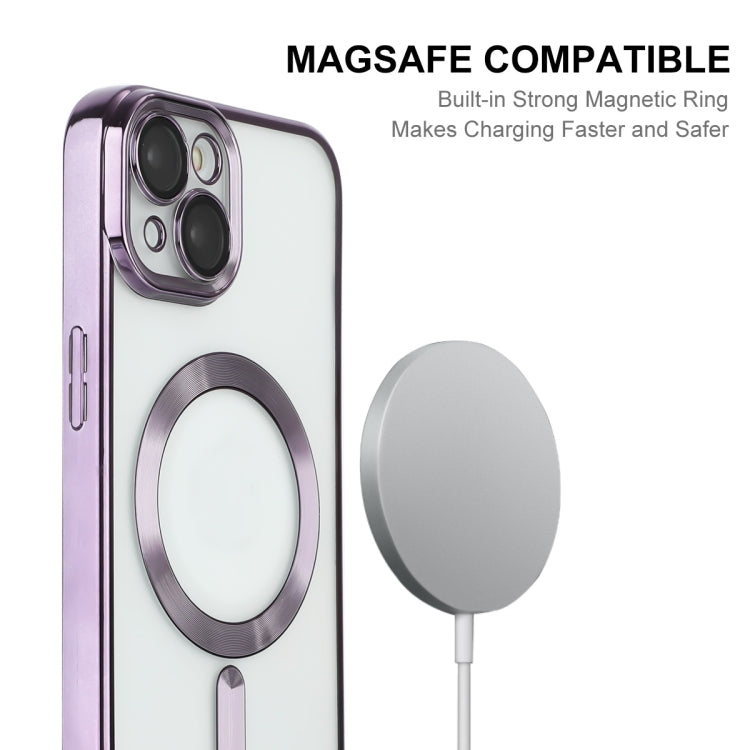 For iPhone 14 Plus ENKAY Electroplated MagSafe Shockproof TPU Phone Case with Lens Film, For iPhone 14 Plus