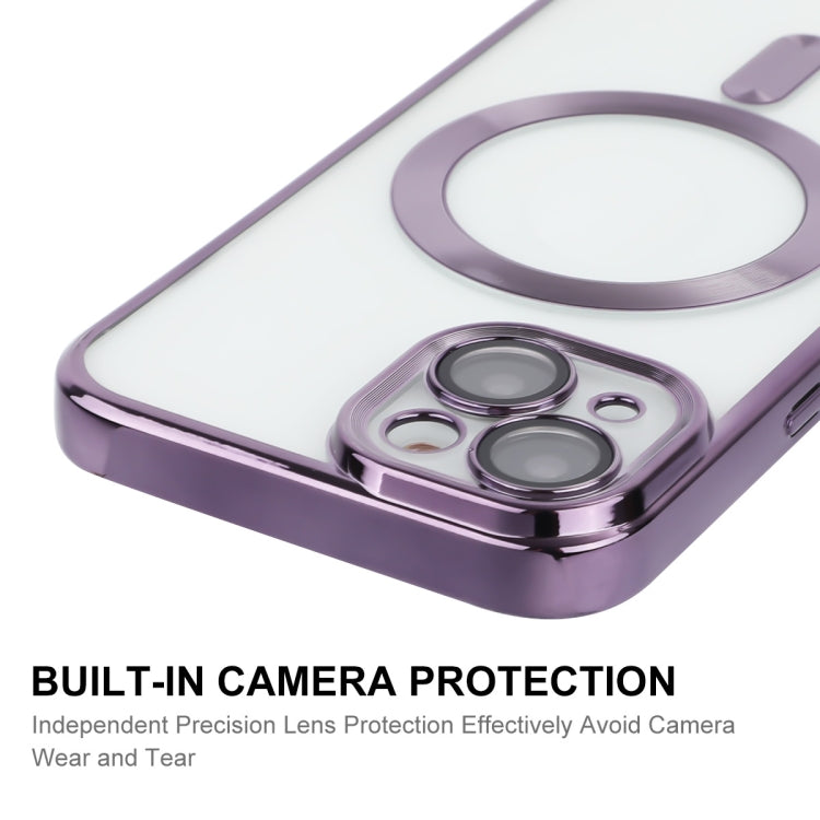 For iPhone 14 Plus ENKAY Electroplated MagSafe Shockproof TPU Phone Case with Lens Film, For iPhone 14 Plus
