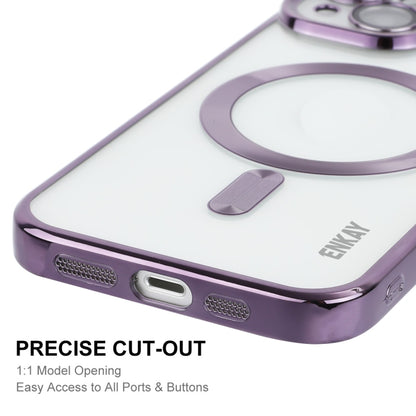 For iPhone 14 Plus ENKAY Electroplated MagSafe Shockproof TPU Phone Case with Lens Film, For iPhone 14 Plus