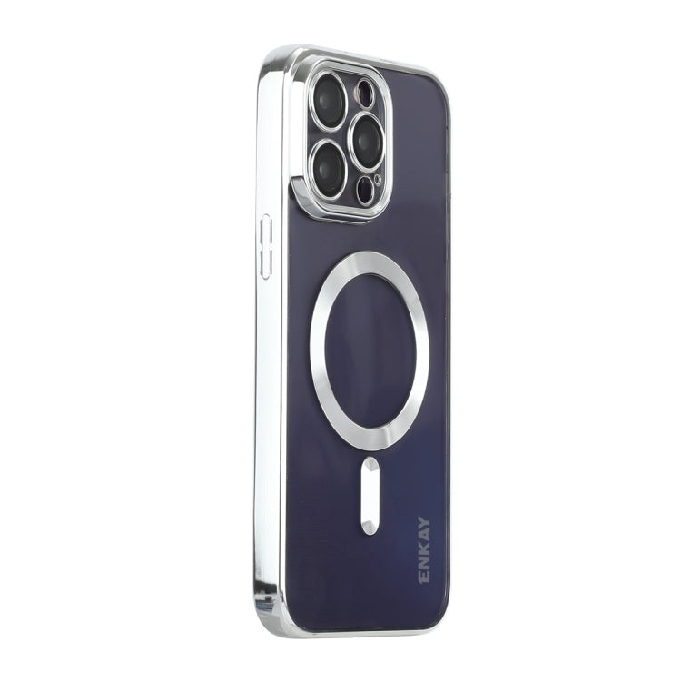 For iPhone 13 Pro ENKAY Electroplated MagSafe Shockproof TPU Phone Case with Lens Film, For iPhone 13 Pro