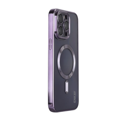 For iPhone 13 Pro ENKAY Electroplated MagSafe Shockproof TPU Phone Case with Lens Film, For iPhone 13 Pro