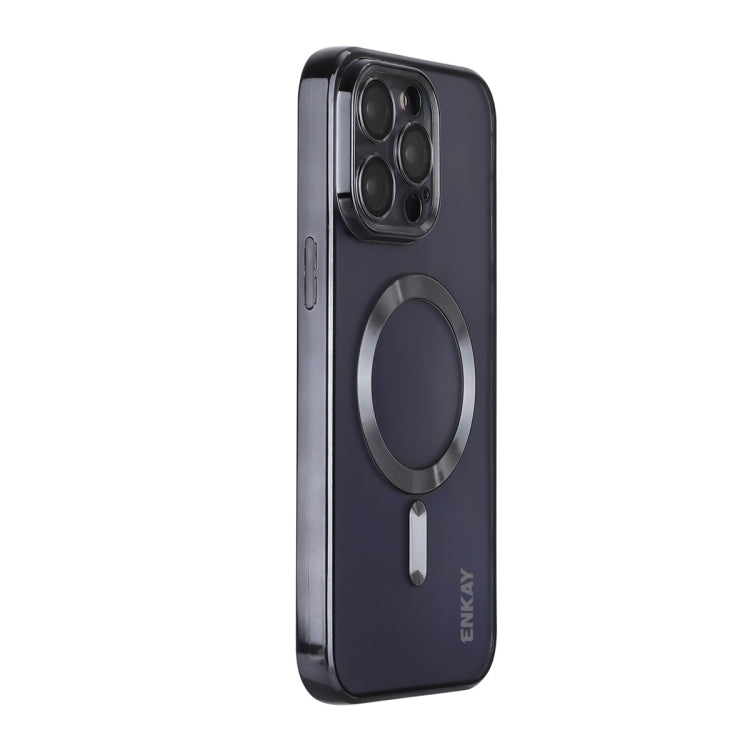 For iPhone 13 Pro Max ENKAY Electroplated MagSafe Shockproof TPU Phone Case with Lens Film, For iPhone 13 Pro Max