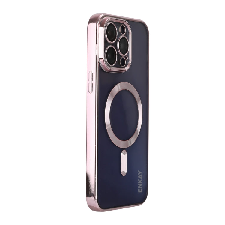 For iPhone 14 Pro ENKAY Electroplated MagSafe Shockproof TPU Phone Case with Lens Film, For iPhone 14 Pro
