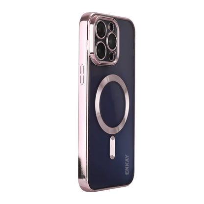 For iPhone 14 Pro ENKAY Electroplated MagSafe Shockproof TPU Phone Case with Lens Film, For iPhone 14 Pro