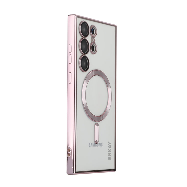 For Samsung Galaxy S22 Ultra 5G ENKAY Electroplated MagSafe Shockproof TPU Phone Case with Lens Film, For Samsung Galaxy S22 Ultra 5G