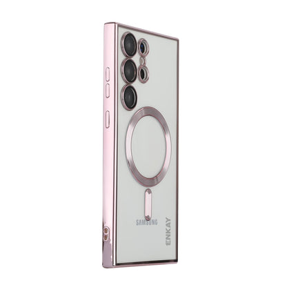 For Samsung Galaxy S23 Ultra 5G ENKAY Electroplated MagSafe Shockproof TPU Phone Case with Lens Film, For Samsung Galaxy S23 Ultra 5G