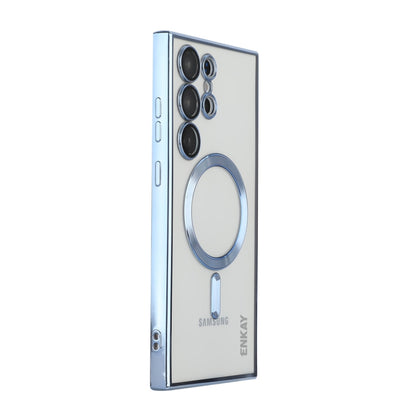 For Samsung Galaxy S23 Ultra 5G ENKAY Electroplated MagSafe Shockproof TPU Phone Case with Lens Film, For Samsung Galaxy S23 Ultra 5G