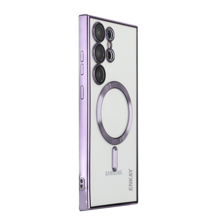 For Samsung Galaxy S23 Ultra 5G ENKAY Electroplated MagSafe Shockproof TPU Phone Case with Lens Film, For Samsung Galaxy S23 Ultra 5G