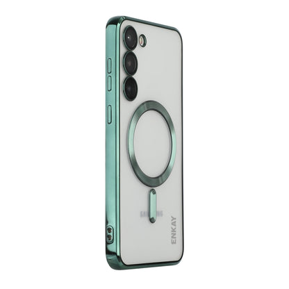 For Samsung Galaxy S23 ENKAY Hat-Prince Magnet Slim Clear Case Electroplated Shockproof Camera Protection Cover, For Samsung Galaxy S23 5G