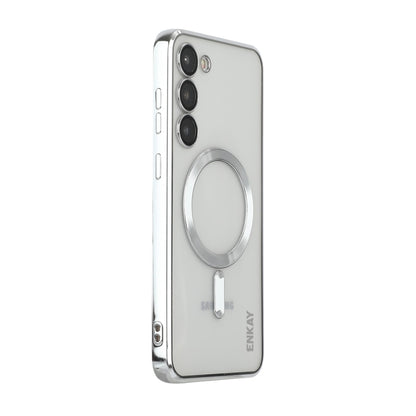 For Samsung Galaxy S23 ENKAY Hat-Prince Magnet Slim Clear Case Electroplated Shockproof Camera Protection Cover, For Samsung Galaxy S23 5G
