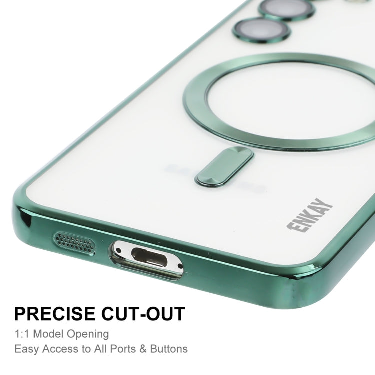 For Samsung Galaxy S23 ENKAY Hat-Prince Magnet Slim Clear Case Electroplated Shockproof Camera Protection Cover, For Samsung Galaxy S23 5G