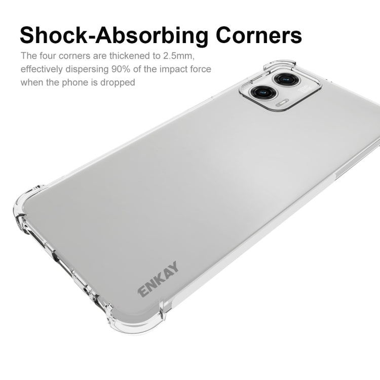 For Motorola Moto G73 5G ENKAY Hat-Prince Clear TPU Shockproof Case Soft Anti-slip Cover, For Motorola Moto G73 5G