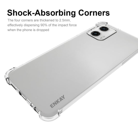 For Motorola Moto G73 5G ENKAY Hat-Prince Clear TPU Shockproof Case Soft Anti-slip Cover, For Motorola Moto G73 5G