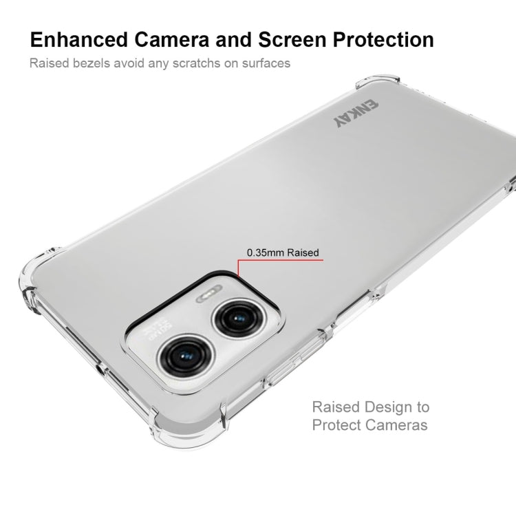 For Motorola Moto G73 5G ENKAY Hat-Prince Clear TPU Shockproof Case Soft Anti-slip Cover, For Motorola Moto G73 5G