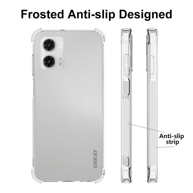 For Motorola Moto G73 5G ENKAY Hat-Prince Clear TPU Shockproof Case Soft Anti-slip Cover, For Motorola Moto G73 5G
