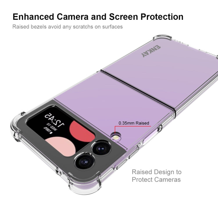 For Samsung Galaxy Z Flip4 ENKAY Hat-Prince Clear TPU Shockproof Phone Case, For Samsung Galaxy Z Flip4