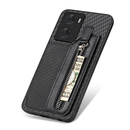 Carbon Ffiber Flip Zipper Wallet Phone Case, For OPPO A57 4G, For OPPO Reno9, For OPPO Reno9 Pro+, For Xiaomi Poco M5 4G, For Realme C30, For Xiaomi 13 Pro, For Xiaomi 13, For Google Pixel 7A