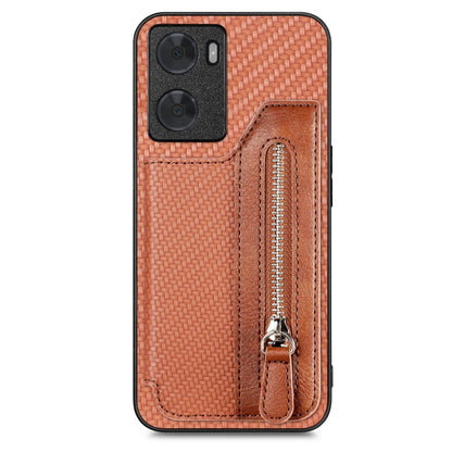 Carbon Ffiber Flip Zipper Wallet Phone Case, For OPPO A57 4G, For OPPO Reno9, For OPPO Reno9 Pro+, For Xiaomi Poco M5 4G, For Realme C30, For Xiaomi 13 Pro, For Xiaomi 13, For Google Pixel 7A