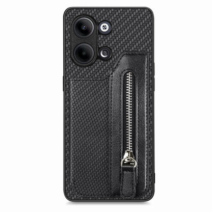 Carbon Ffiber Flip Zipper Wallet Phone Case, For OPPO A57 4G, For OPPO Reno9, For OPPO Reno9 Pro+, For Xiaomi Poco M5 4G, For Realme C30, For Xiaomi 13 Pro, For Xiaomi 13, For Google Pixel 7A