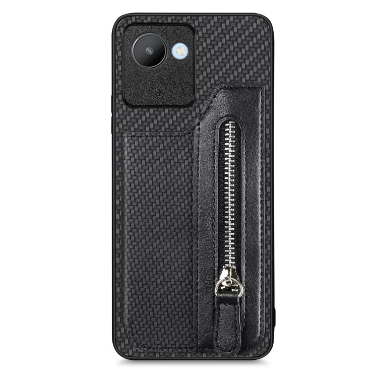 Carbon Ffiber Flip Zipper Wallet Phone Case, For OPPO A57 4G, For OPPO Reno9, For OPPO Reno9 Pro+, For Xiaomi Poco M5 4G, For Realme C30, For Xiaomi 13 Pro, For Xiaomi 13, For Google Pixel 7A