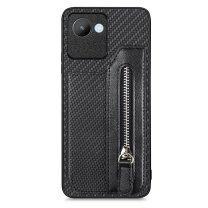 Carbon Ffiber Flip Zipper Wallet Phone Case, For OPPO A57 4G, For OPPO Reno9, For OPPO Reno9 Pro+, For Xiaomi Poco M5 4G, For Realme C30, For Xiaomi 13 Pro, For Xiaomi 13, For Google Pixel 7A