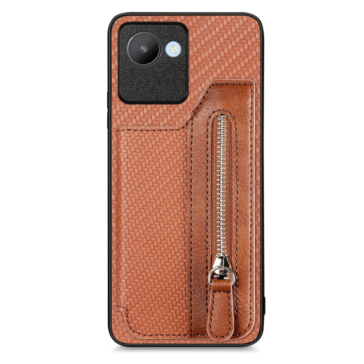 Carbon Ffiber Flip Zipper Wallet Phone Case, For OPPO A57 4G, For OPPO Reno9, For OPPO Reno9 Pro+, For Xiaomi Poco M5 4G, For Realme C30, For Xiaomi 13 Pro, For Xiaomi 13, For Google Pixel 7A
