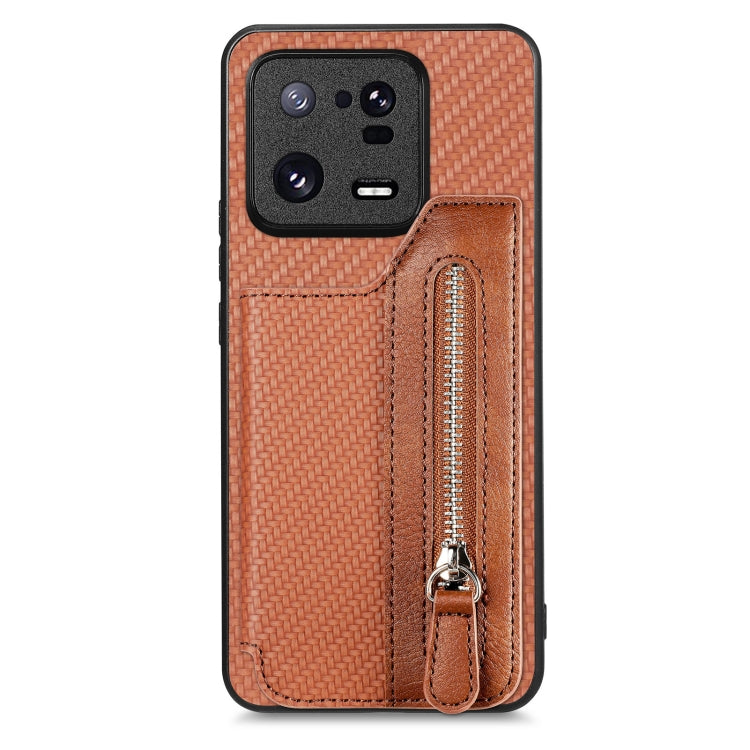 Carbon Ffiber Flip Zipper Wallet Phone Case, For OPPO A57 4G, For OPPO Reno9, For OPPO Reno9 Pro+, For Xiaomi Poco M5 4G, For Realme C30, For Xiaomi 13 Pro, For Xiaomi 13, For Google Pixel 7A