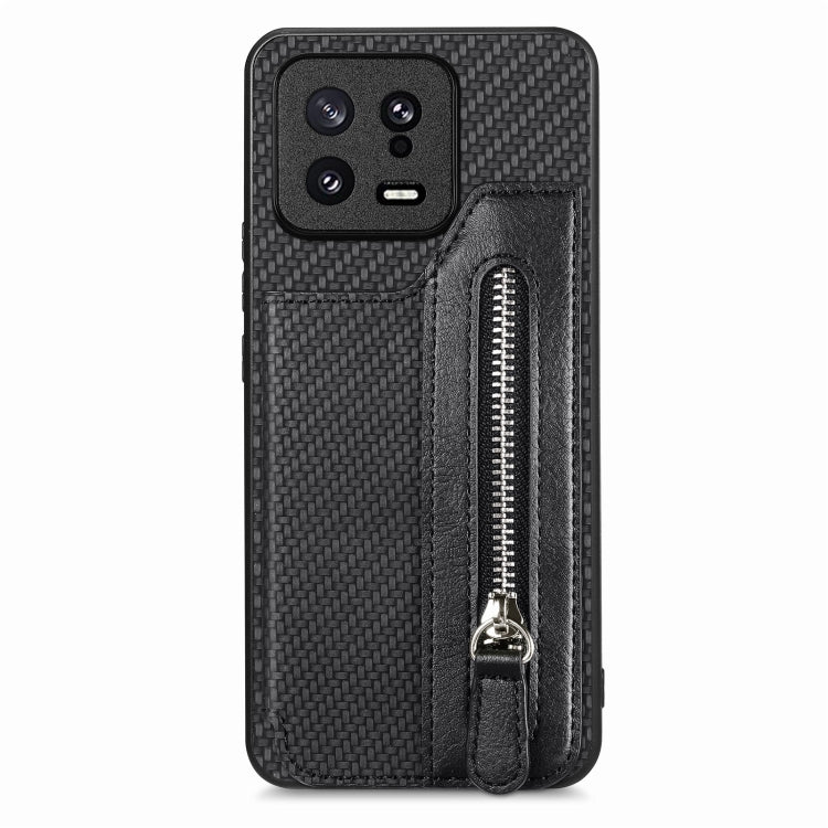 Carbon Ffiber Flip Zipper Wallet Phone Case, For OPPO A57 4G, For OPPO Reno9, For OPPO Reno9 Pro+, For Xiaomi Poco M5 4G, For Realme C30, For Xiaomi 13 Pro, For Xiaomi 13, For Google Pixel 7A