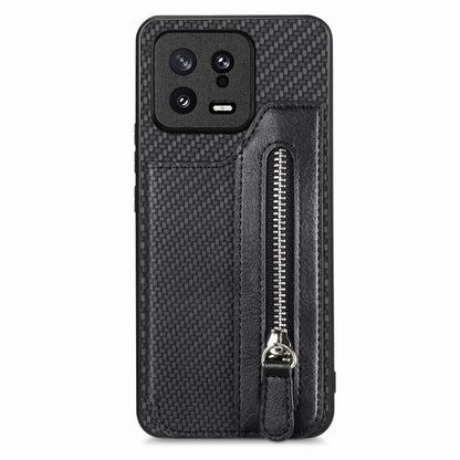 Carbon Ffiber Flip Zipper Wallet Phone Case, For OPPO A57 4G, For OPPO Reno9, For OPPO Reno9 Pro+, For Xiaomi Poco M5 4G, For Realme C30, For Xiaomi 13 Pro, For Xiaomi 13, For Google Pixel 7A