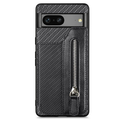 Carbon Ffiber Flip Zipper Wallet Phone Case, For OPPO A57 4G, For OPPO Reno9, For OPPO Reno9 Pro+, For Xiaomi Poco M5 4G, For Realme C30, For Xiaomi 13 Pro, For Xiaomi 13, For Google Pixel 7A