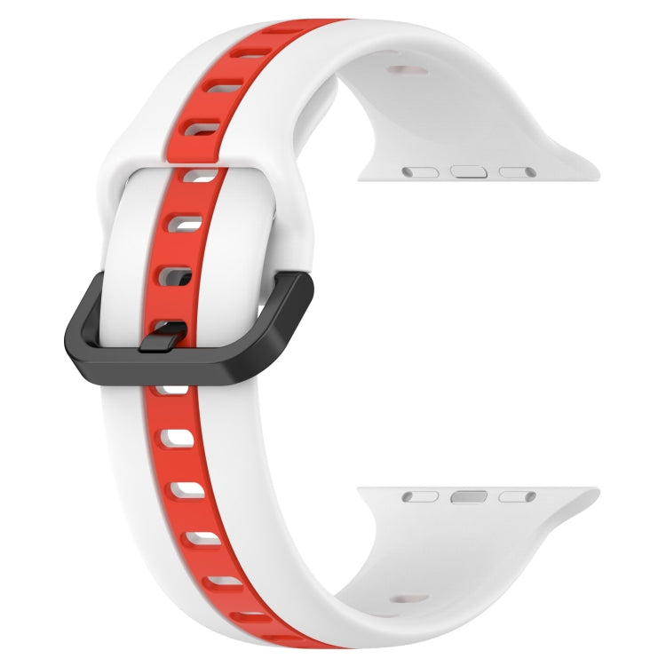 Two-Color Loop Buckle Silicone Watch Band, For Apple Watch Ultra 49mm, For Apple Watch Series 8&7 45mm, For Apple Watch Series 8&7 41mm