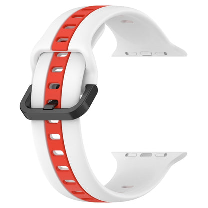 Two-Color Loop Buckle Silicone Watch Band, For Apple Watch Ultra 49mm, For Apple Watch Series 8&7 45mm, For Apple Watch Series 8&7 41mm